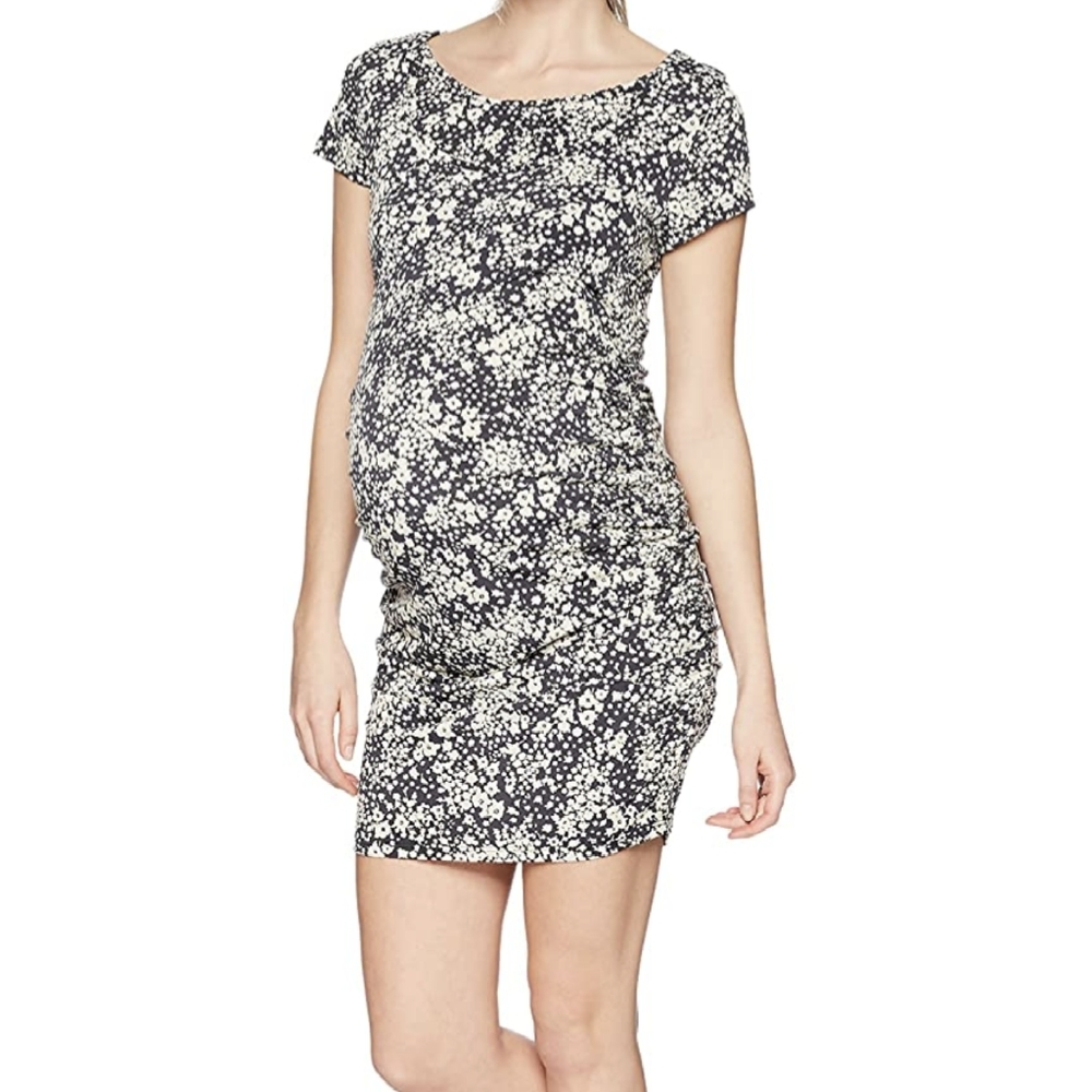 Maternal America Small Floral Stretchy Maternity Nursing Dress